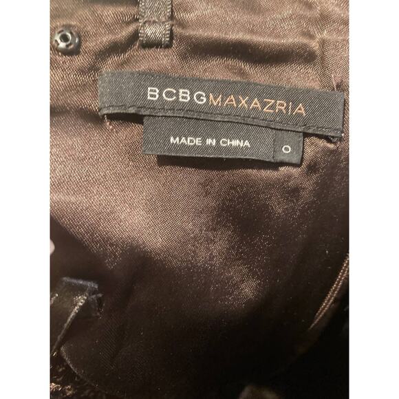 BCBGMAXAZRIA Women's Strapless Cocktail Dress Size 0 Brown/tan - Picture 5 of 7